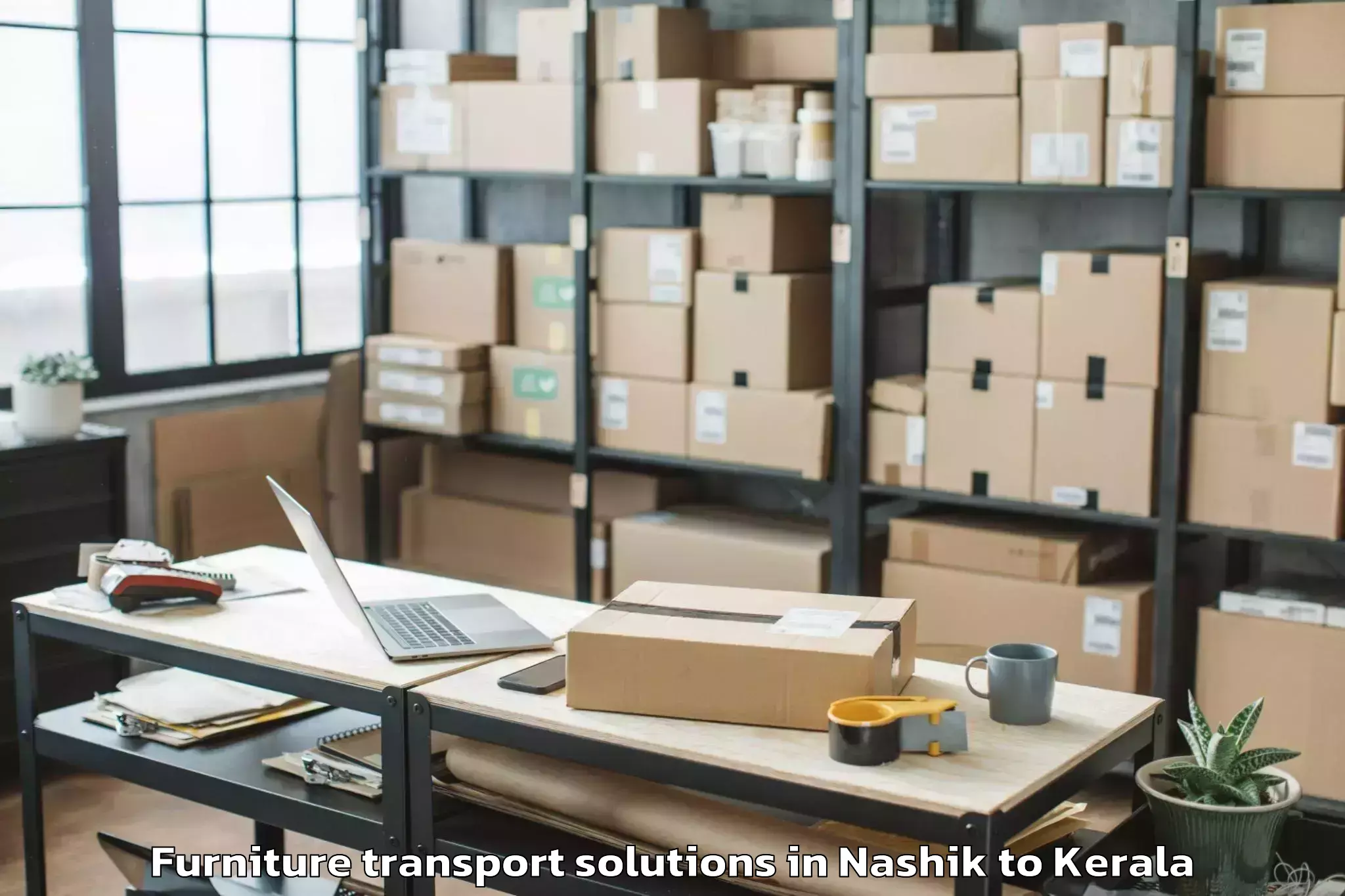 Trusted Nashik to Devikulam Furniture Transport Solutions